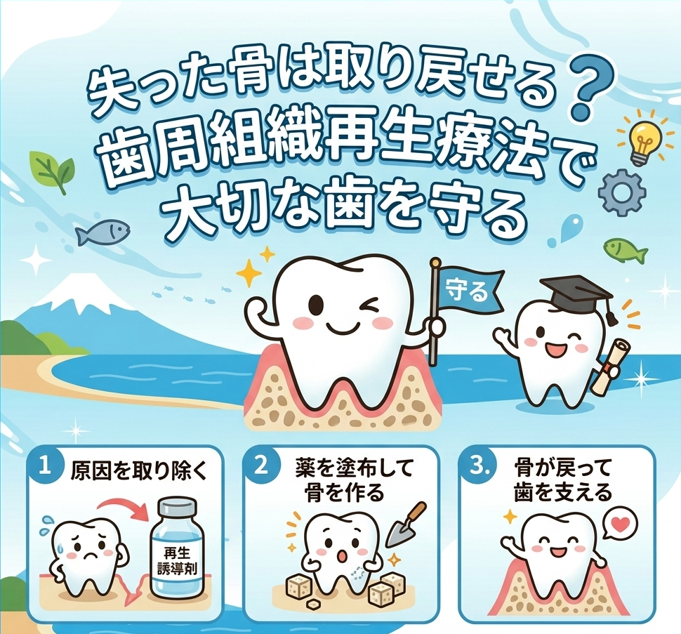 失った骨は取り戻せる?歯周組織再生療法で大切な歯を守る🦷
