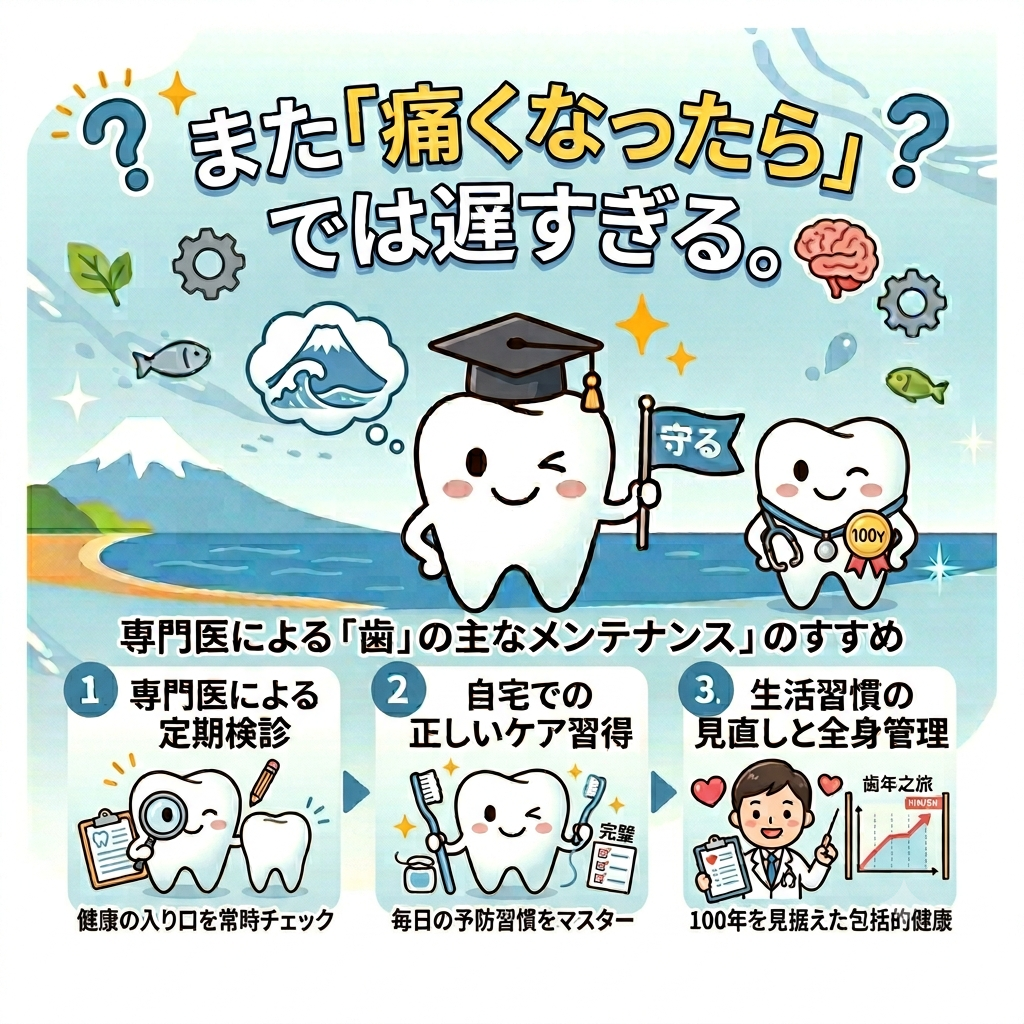 また「痛くなったら」では遅すぎる。専門医が提案する「人生100年時代」のメインテナンス術